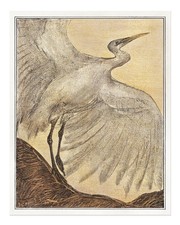 Affiche d'art mural �l�gante de grue - d�coration inspir�e de la nature de...