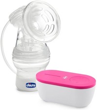 Chicco Tragbare elektrische Milchpumpe 5 Intensit&auml;tsstufen kompakt Silikon - Neu
