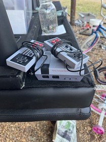 Family Computer System Home Console Gray Black Wired with Two Controllers