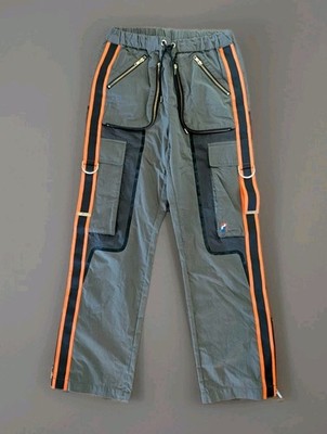 PE Nation Track Zipper Pants womens SMALL Neon Joggers sports lightweight Size S