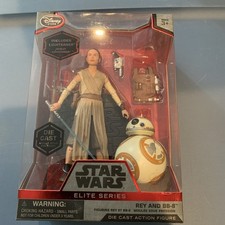 DISNEY STORE STAR WARS ELITE SERIES - REY AND BB-8 6  DIE-CAST FIGURES - NEW