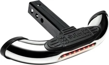 Universal Chrome Hitch Mount Utility Step 1.25" 2" Class 3 LED Brake Light
