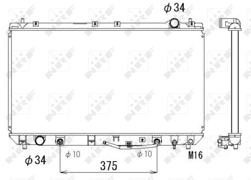 NRF 53302 Radiator, engine cooling for TOYOTA