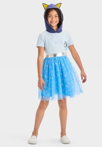 Girls' Bluey Cosplay Dress - Navy Blue Size S 6/7 - Picture 4 of 5