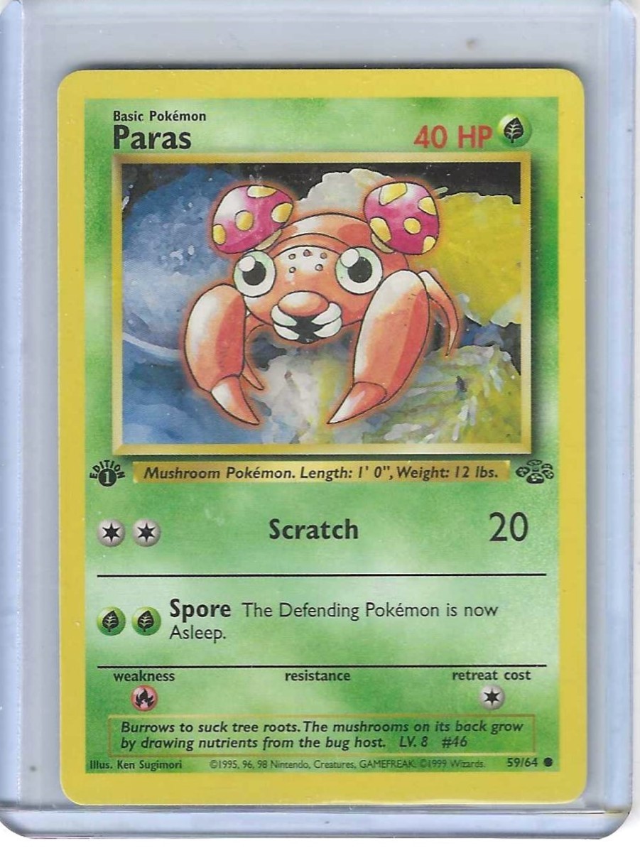 POKEMON JUNGLE 1ST EDITION PARAS COMMON # 59/64 UNPLAYED NM