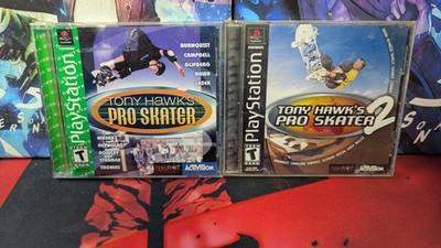Tony Hawk's Pro Skater 1 & 2 PlayStation 1 PS1 Lot Bundle CIB Complete Tested
