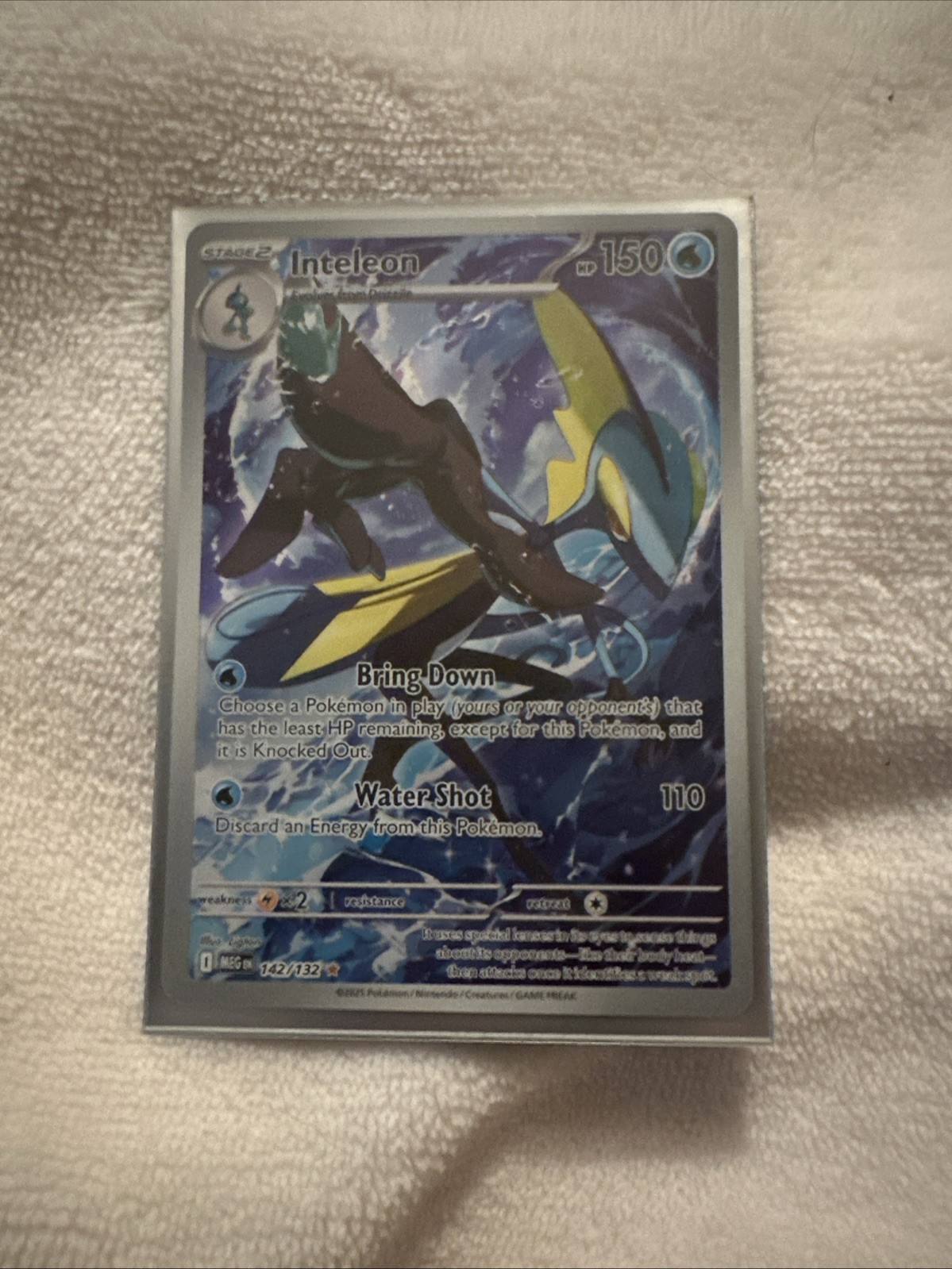 Inteleon 142/132 Mega Evolution Illustration Rare Card Near Mint Condition