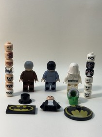 LEGO Batman Minifigure Lot 3pc Batman Alfred Two-Face w/ Accessories