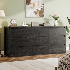 9 Drawer Dresser for Bedroom, Wood Chest of Drawers Large Modern Storage Cabinet