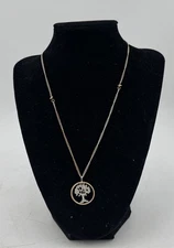 Tree of Life Two Tone Necklace 21.5” Long
