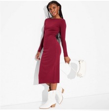 NWT Wild Fable Red Knit Midi Dress Size Large