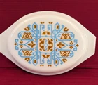 Pyrex Aztec Navajo White Blue Brown #945C23 Casserole Lid 2.5 Qt Replacement VTG