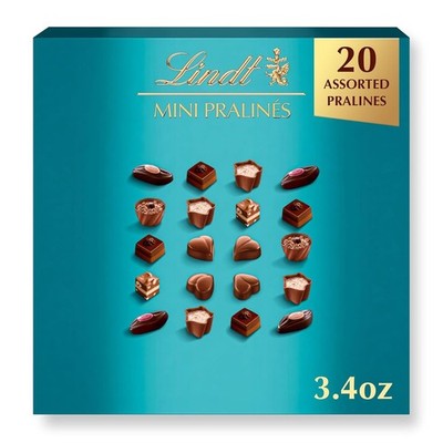 LINDT MINI PRALINES 20 pieces 3.4 ounce box