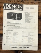 Denon DCD-2000 Lettore CD Manuale di servizio *Originale*