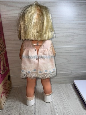 Vintage Baby First Step Doll 1964 Mattel Walking Toy /Box /Skates