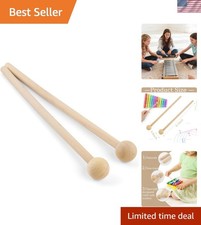 Versatile 2-Pack of 8-Inch Wooden Mallets for Marimbas Chimes - Perfect Sound