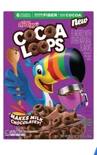 🟣 New Limited Edition Kelloggs Froot COCOA LOOPS CHOCOLATE Cereal Box 9.2oz