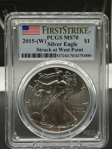 2015-(W) Silver Eagle PCGS MS70 First Strike West Point $1