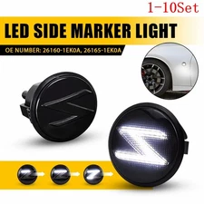 LED Fender Emblem Side Turn Signal Light for 09+ Nissan 370Z NISMO Z34 350Z 1-10