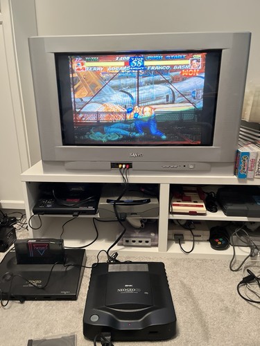 ¡FUNCIONANDO! Cargador superior de CD Neo Geo JPN SNK con adaptador de CA original Fatal Fury 3! - Imagen 23 de 23