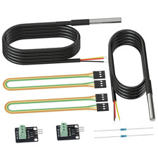 DROK 2 Pack Waterproof DS18B20 Temperature Se...