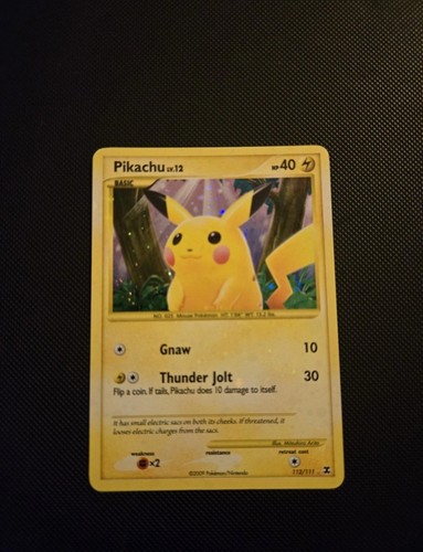 Pikachu Lv 12 112/111 Rising Rivals Pokemon TCG - Holo Bleed