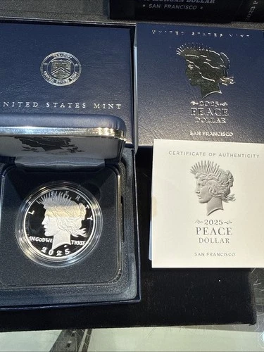 2025 San Francisco Proof $1 Peace Silver Dollar, OGP & COA