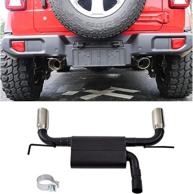 Exhaust Muffler Kit for Wrangler JK 2007-2017Dual Walled Tip Catback 