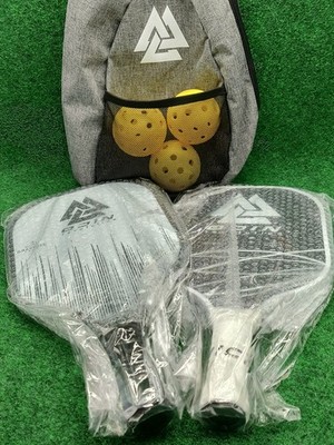 New ODIN Pickleball Paddle Set/ 2 Evolution Graphite Paddles, Carry Bag, 3 Balls