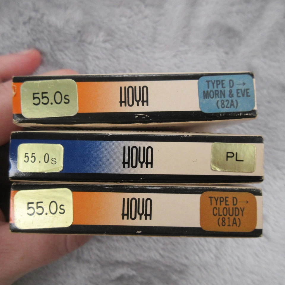 Hoya 55mm Filter Kit 81A 82A PL Polarizing Type D Color Film Set Of 3 Japan A1 - Image 3 of 4