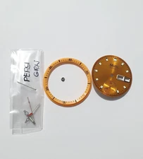 NEW SUNBURST YELLOW DIAL,HANDS, INNER BEZEL & GEAR PEPSI POGUE 6139-6002