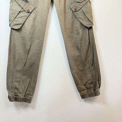 Pantalones Miss Sixty Vintage tiro bajo verde militar utilitarios con cinturón talla 29 nuevos sin etiquetas - Imagen 2 de 15