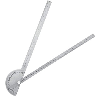 Angle Protractor Finder Ruler Two Arm Stainless Steel 30 cm/ 11.8 Inch 