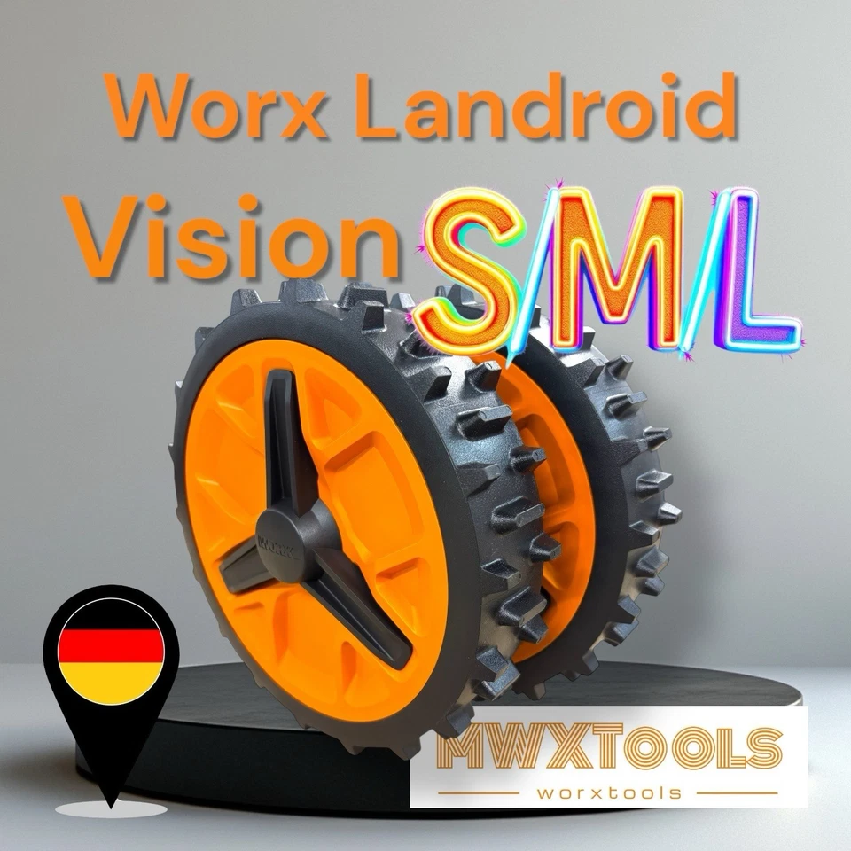 Worx Landroid Vision Doppel Räder ⭐️ ⭐️ ⭐️ ⭐️ Modelle S/M/L Mähroboter