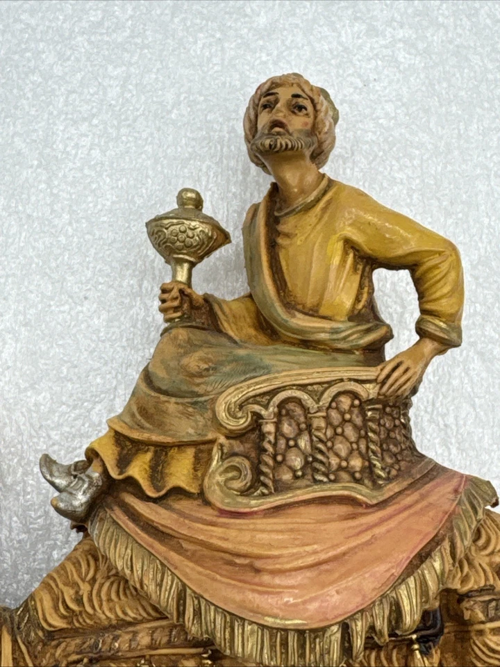 Belén vintage 1983 Fontanini Depose Italia 3 Reyes Magos en camellos Foto 3 de 4