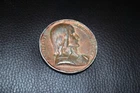 Vintage copper patinated medal with the profile of Napoleon Bonaparte