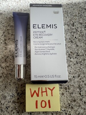 ELEMIS Peptide4 Eye Recovery Cream Hydrates Brightens .5oz/15mL FULL SZ SEAL $49