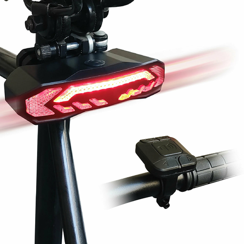 Ultra Bright LED Bike Tail Light Bicycle Anti-Theft Vibration Alarm with Remote