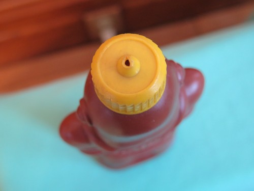 ONE OWNER Vintage CLANKY 1963 Chocolate Syrup Robot Bottle Plax Family Foods inc - Picture 7 of 10