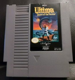 Ultima Quest of the Avatar Nintendo Entertainment NES 1990 Auth Workin Game Cart