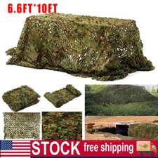 Camping Camo Tactical Netting Cover 6.6*10FT Camouflage Net Polyester Fabric