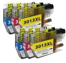 6PK CMY XL Printer Ink fits for Brother LC3013 MFC-J491DW MFC-J497DW MFC-J895DW