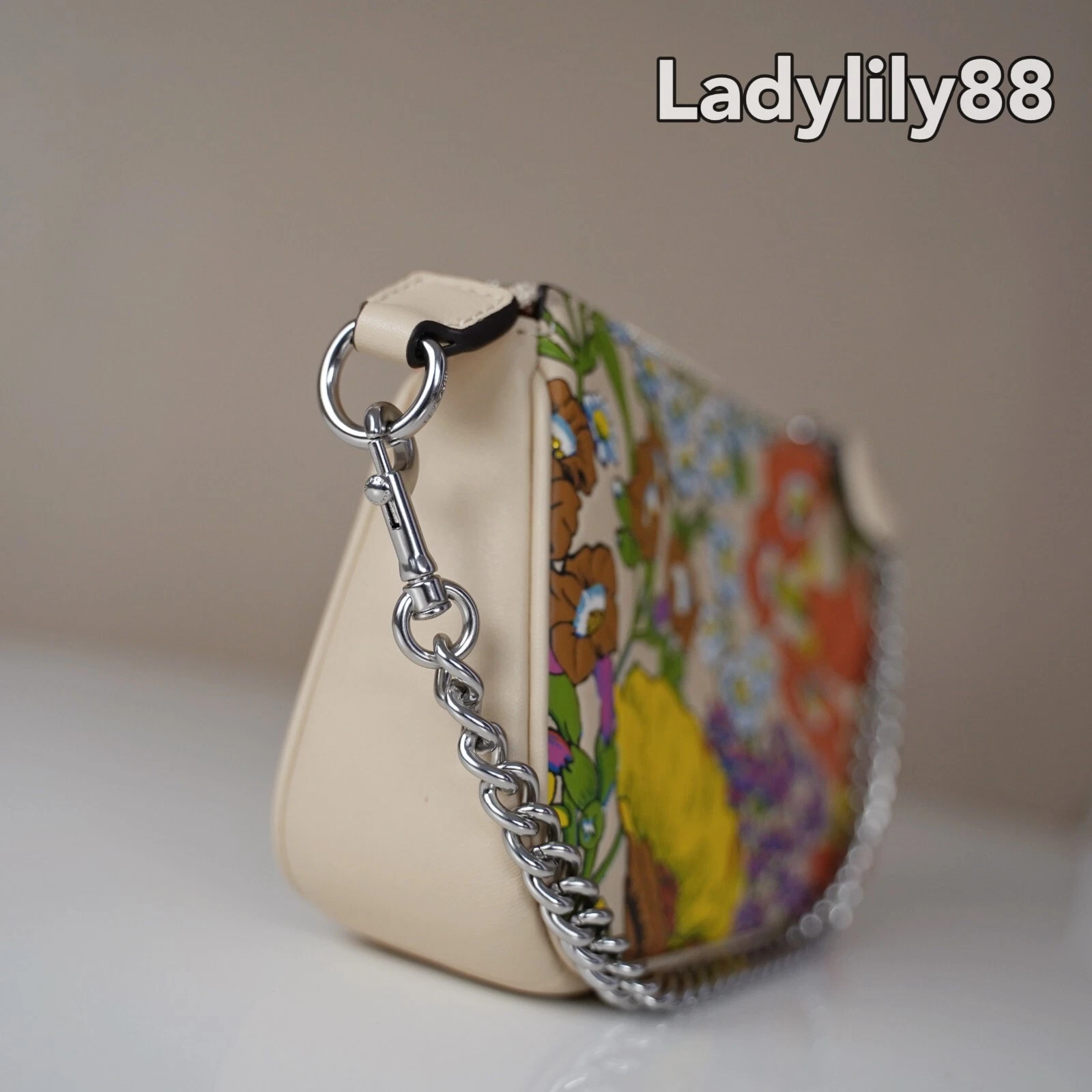 Coach CR365 Nolita 19 nuovo con etichette con stampa floreale pelle liscia $238