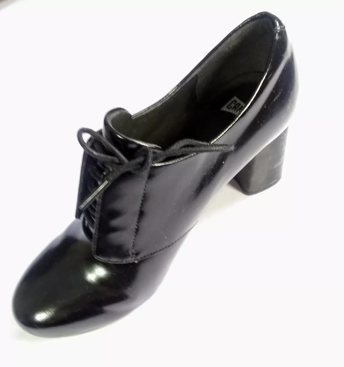 Black oxford heels sales