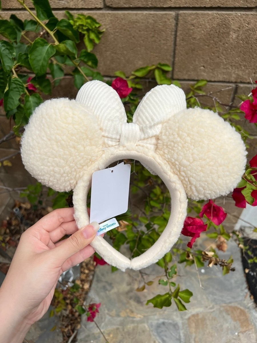 NWT Tokyo Disney Fluffy Sweater Fuzzy Mickey Minnie Mouse Ears Headband NWOT Tokyo Disney Fluffy Sweater Sequin Mickey Minnie Mouse  main image 3