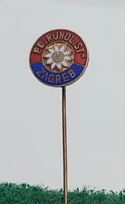 PD RUNOLIST ZAGREB, Croatia Mountaineering vintage pin KASUN 1960s, badge lapel 