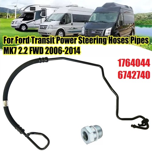 FOR FORD TRANSIT MK7 2.2 FWD HIGH & LOW POWER STEERING HOSES PIPES & NUT 2006-14 - Picture 3 of 19