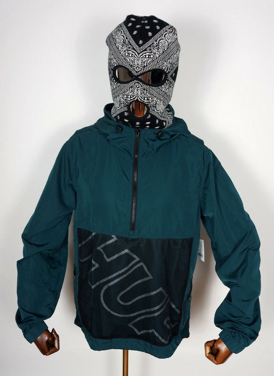 Huf Worldwide Windbreaker Jacket Anorak Wire Frame Jade In M