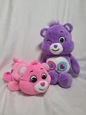 Lot of 2 Care Bear Cutetitos Cheer Bear & Basic Fun 9" Share Bear Plushes
