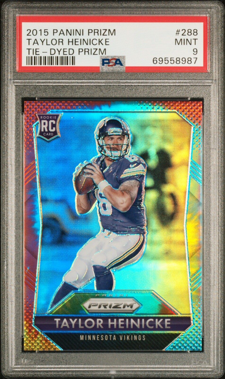 Taylor Heinicke Panini Prizm #288 Tie-Dyed Prizm